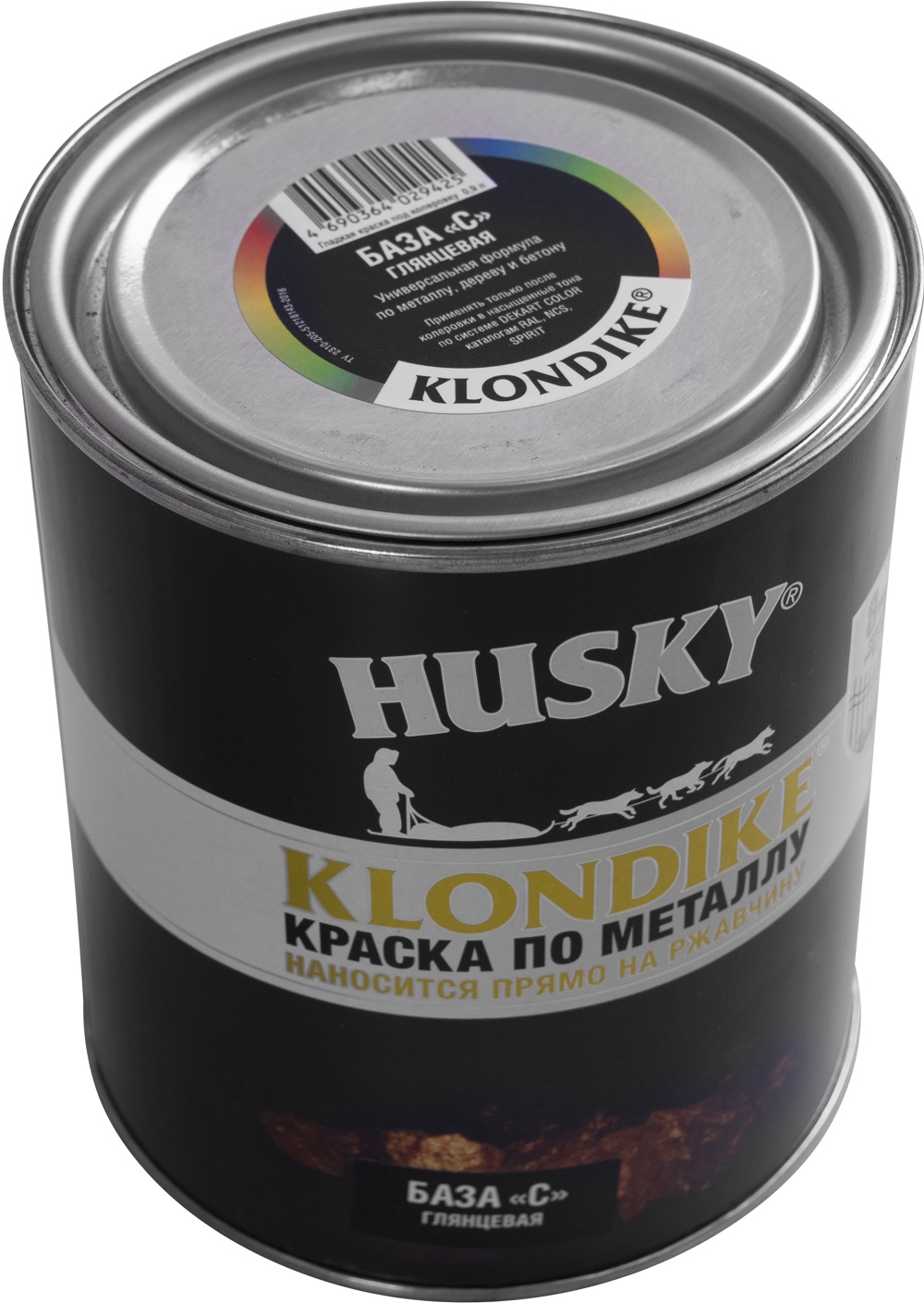 Краска по металлу HUSKY Klondike С 0,9 л прозрачная глянцевая